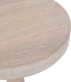Kate and Laurel Wegner Coastal Wooden Round Drink Table, 8 x 23, Whitewash, Elegant and Durable Pedestal Table for Use as Small Drink Table, Plant Stand, or Decorative Item Display