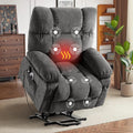 Power Lift Recliner Chair for Elderly with Vibration Massage and Lumbar Heating, Electric Lift Recliner Sofa with USB Charging Port and Side Pocket, Adjustable Lift Chair for Living Room Comfort