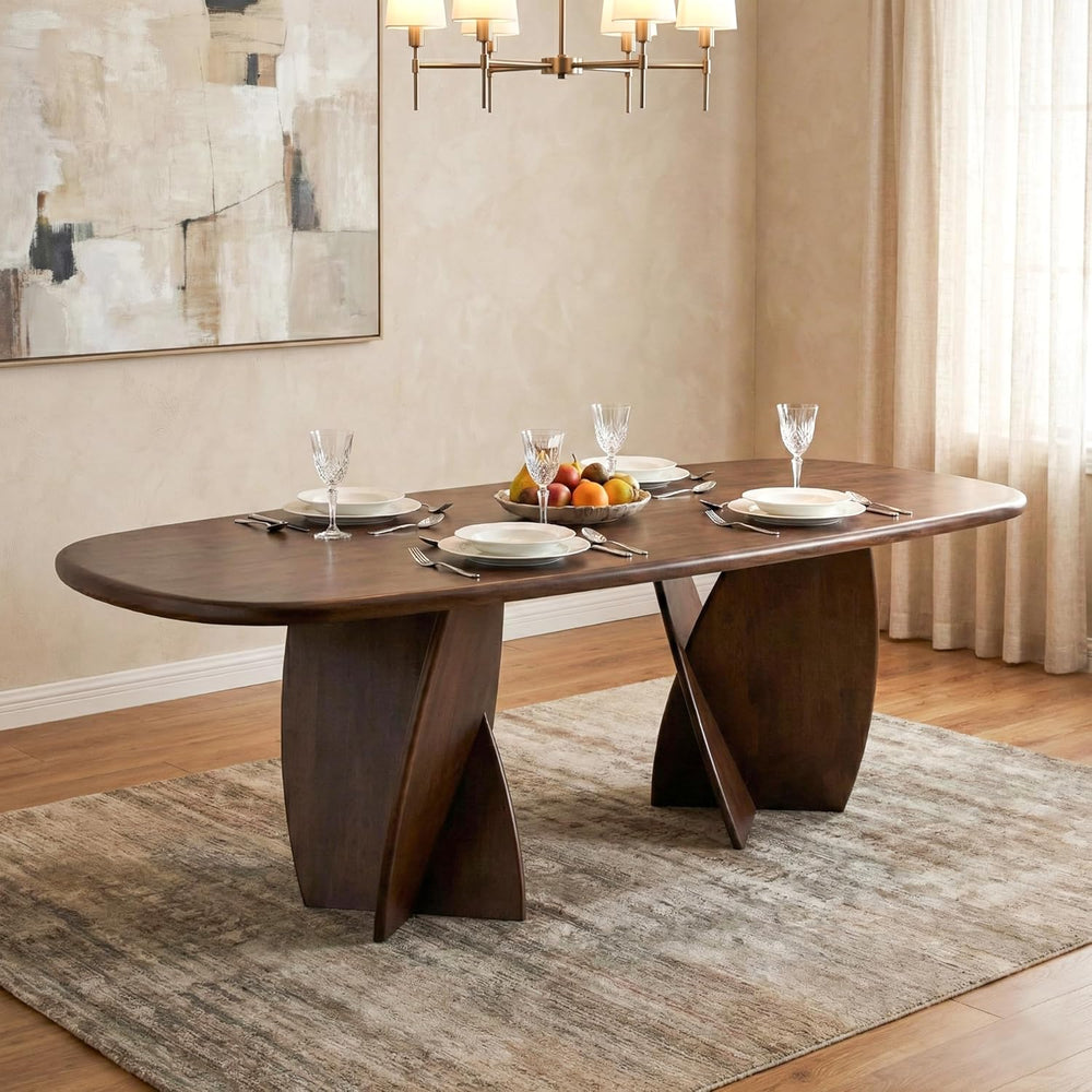 Furniture of America Nazaen XI Mid-Century Modern Solid Wood 82.6-inch Live E...