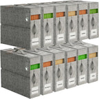 12Pack Sheet Organizers and Storage - King/Queen Size Sheet Storage Organizer with Window, Foldable & Dustproof Sheet Organizer for Linen Closet for Summer Blankets & Sheet Sets,Grey