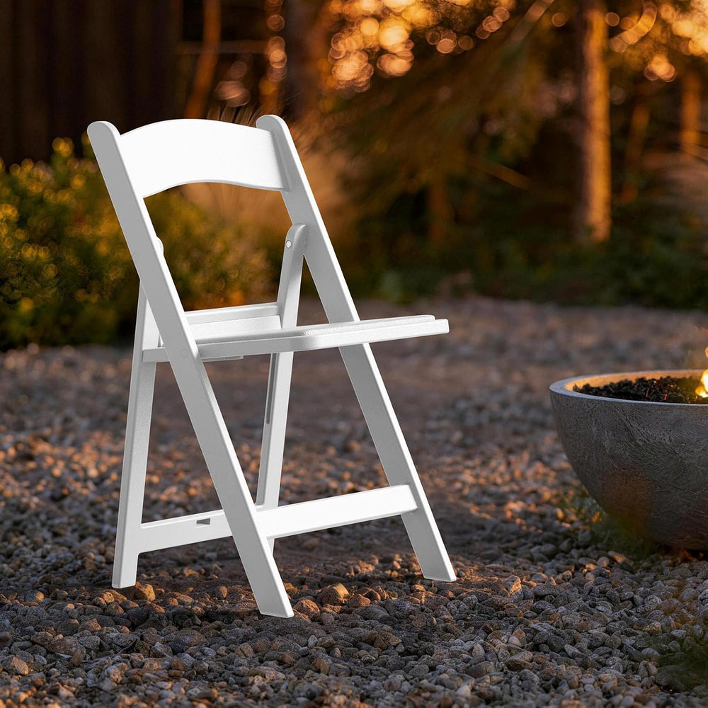 Nazhura Garden and Patio Folding Chair Set of 4 for Events and Wedding, Light...