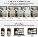 146" Cloud Couch Sectional, U Shaped Modular Sectional Sofa, 4-Seat Deep Seat Couch with 6 Removable Washable Pillows and 2 Ottoman for Living Room, Bedroom, Apartment, Light Grey
