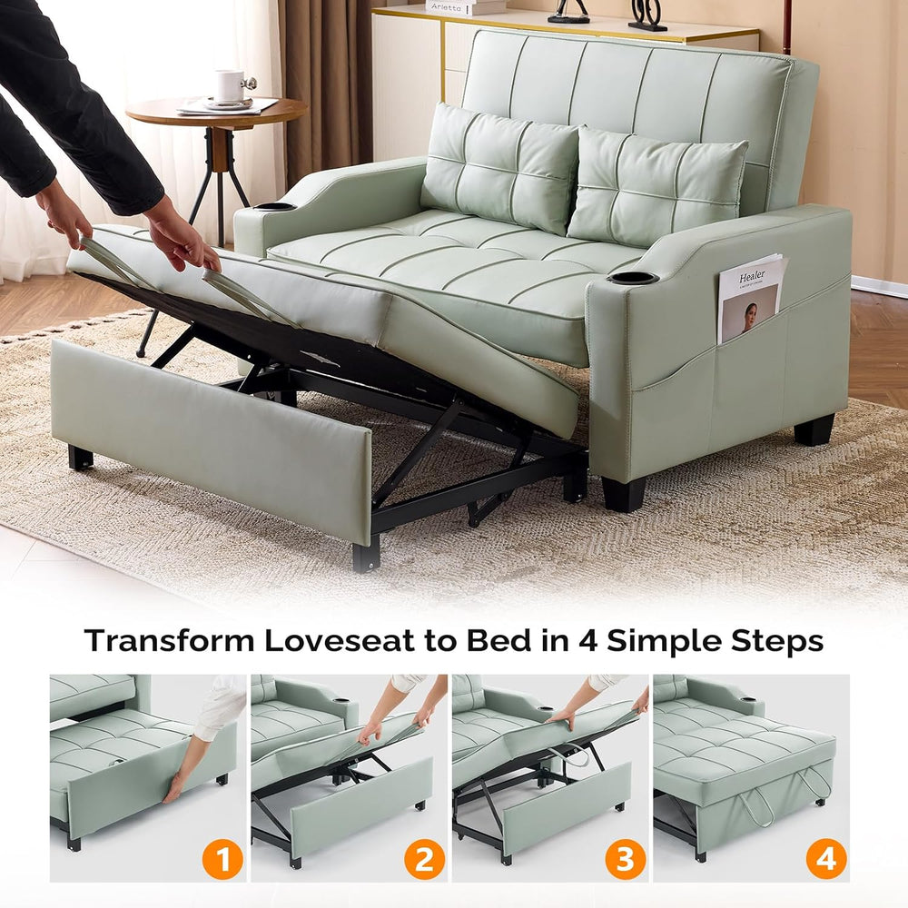 VINGLI Convertible Loveseat Sleeper Sofa Bed, Pullout Couch for Living Room |...