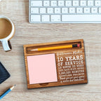 10th Work Anniversary Sticky Note Holder, Thank You Appreciation 10 Year Work Anniversary Decor Gifts for Women, Employee, Him, Her, Happy 10th Work Anniversary Self-Stick Note Pad Holders GSH32