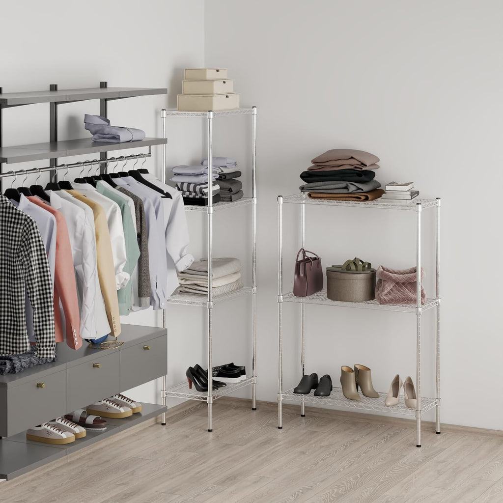 14" Deep x 36" Wide x 54" Height Wire Shelving Kit | 3-Tier | NSF Commercial Storage Rack Unit