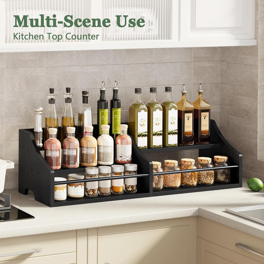 FAVOOSTY 5 Tier Countertop Liquor Bottle Display Shelf Organizer, Retro Table...