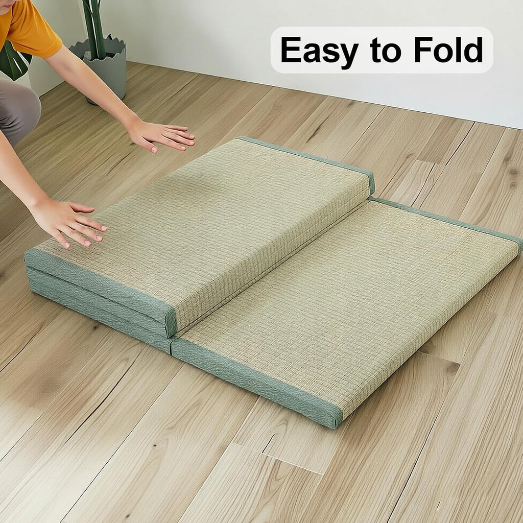 Japanese Tatami Mat, Tatami, Rug, Foldable Mattress, Roll up Rug, Japanese Floor Mattress, Floor Sleeping Japanese Futon Mattress, Meditation Yoga, Zen