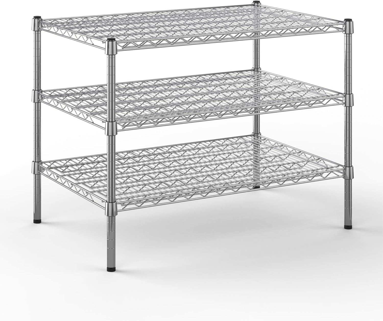 24" Deep x 36" Wide x 27" Height Wire Shelving Kit | 3-Tier | NSF Commercial Storage Rack Unit