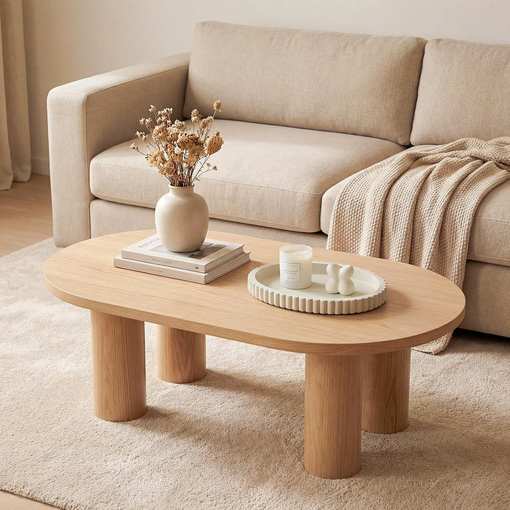 Yalikop Oval Concrete Decorative Tray for Coffee Table Decoration 15" Mo...