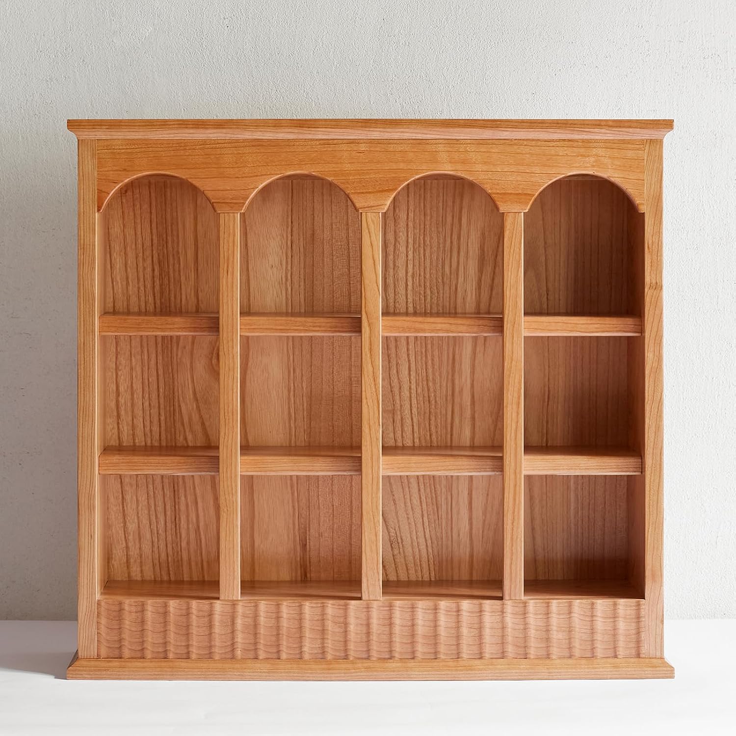 Solid Wood Countertop Cabinets,North America A Grade Cherry One Piece Solid Wood Storage Rack Simple European Style Wooden Kitchen Table Cup Holder No Assembly Required