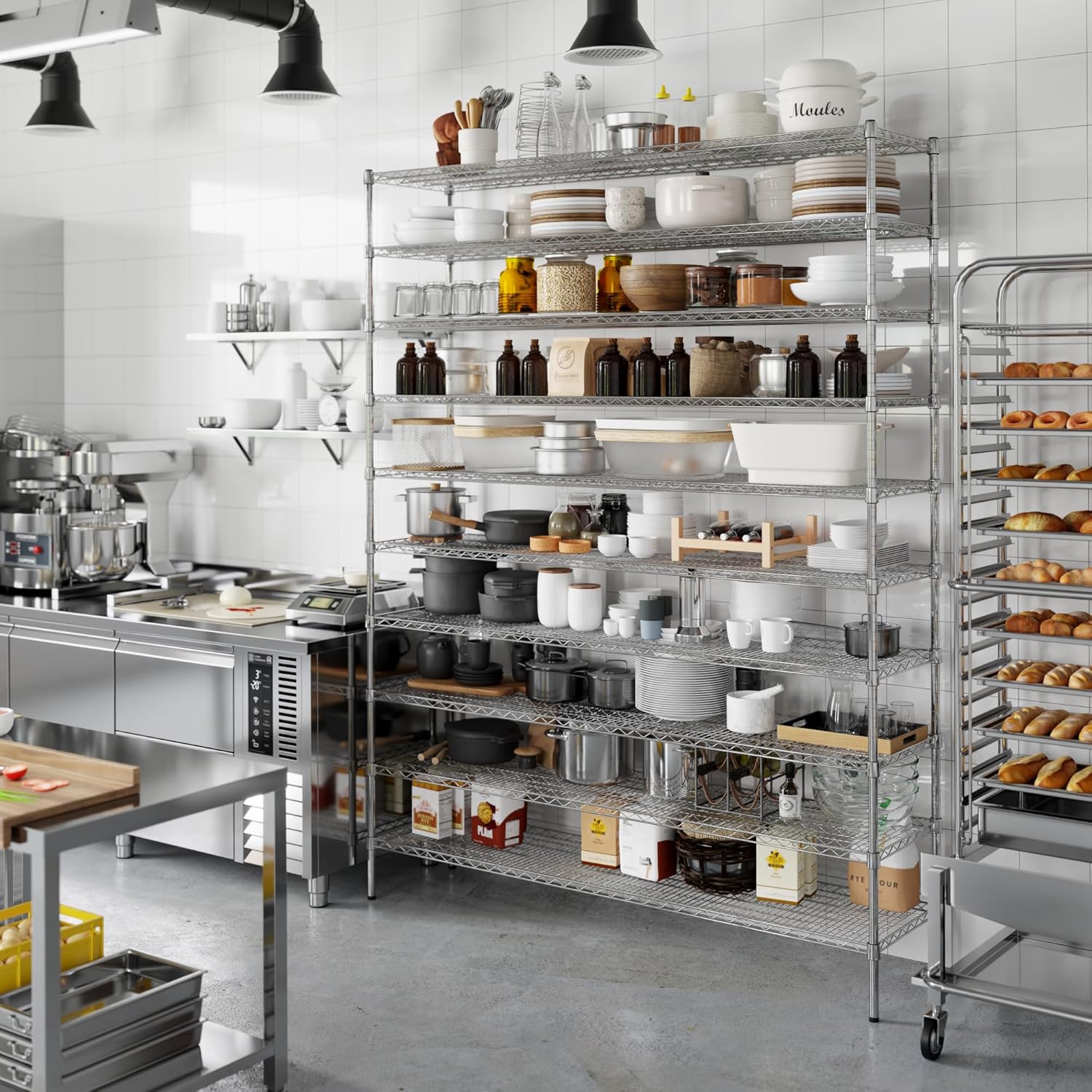 18" Deep x 72" Wide x 96" Height Wire Shelving Kit | 10-Tier | NSF Commercial Storage Rack Unit