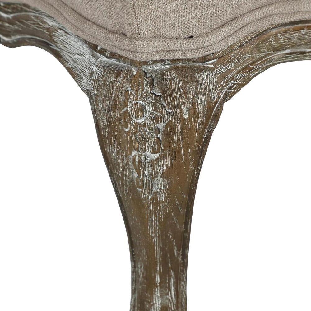 Lexicon French Country Wood Accent Chair, Carved Frame, Neutral | Living Room...