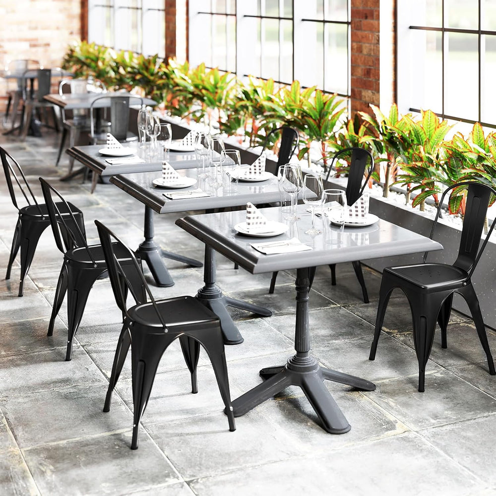 Giantex Metal Dining Chairs Set of 4, Farmhouse Kitchen Chairs with Removable...