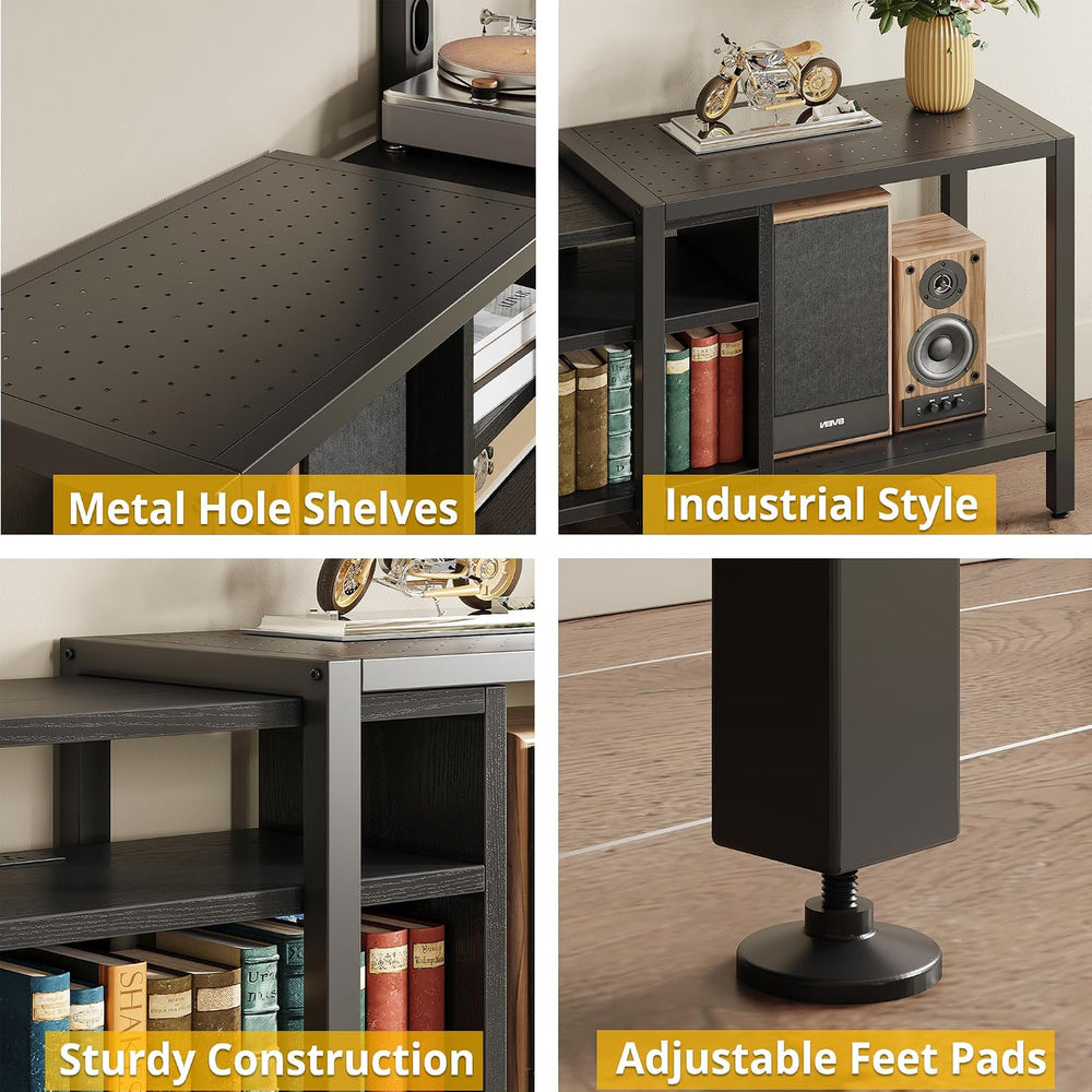 IRONCK 79 Inch TV Stand for TVs up to 85 Inch with Mount and Power Outlet, 3 ...