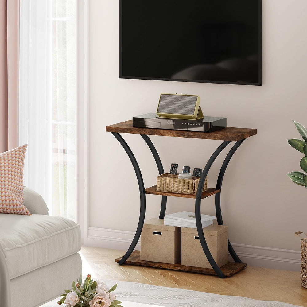 Hoctieon 3 Tier Console Table with Open Wood Shelves, Decorative Entryway Tab...