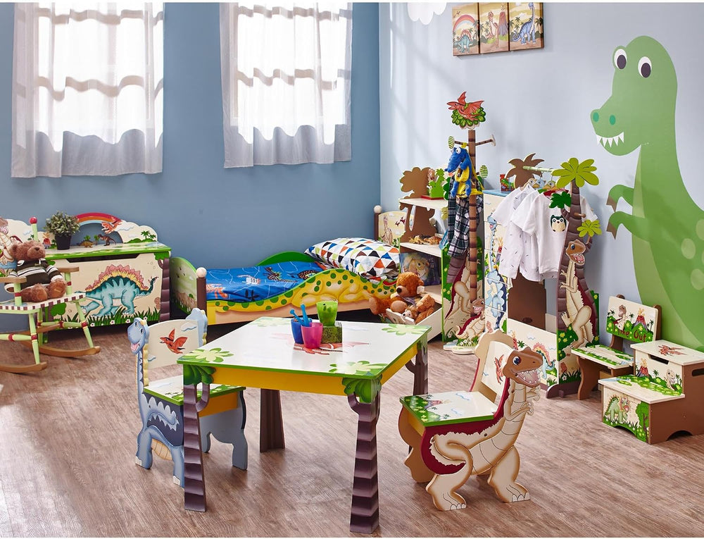 Fantasy Fields Dinosaur Kingdom Bookshelf with Storage Drawer, Multi