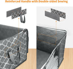 90 L Large Storage Bag Clothes Storage Organizer with Durable Handles for Closet Storage, Comforter, Blanket, Clothing, Bedding and Toys 6 Pack