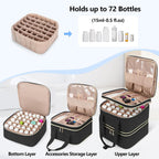 Yarwo Pill Bottle Organizer Storage Bag, 3 Layers Medicine Travel Case Empty with Demountable Design and Dividers for Pills, Potions, Vitamins and Emergency First Aid Supplies, Black (PATENT DESIGN)