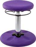 Kore Kids Adjustable Wobble Stool, Ages 6-11, 14-19in Tall, Purple | Flexible seating for classroom and home boosts focus, improves posture and channels energy; anti-tip base; Made in USA