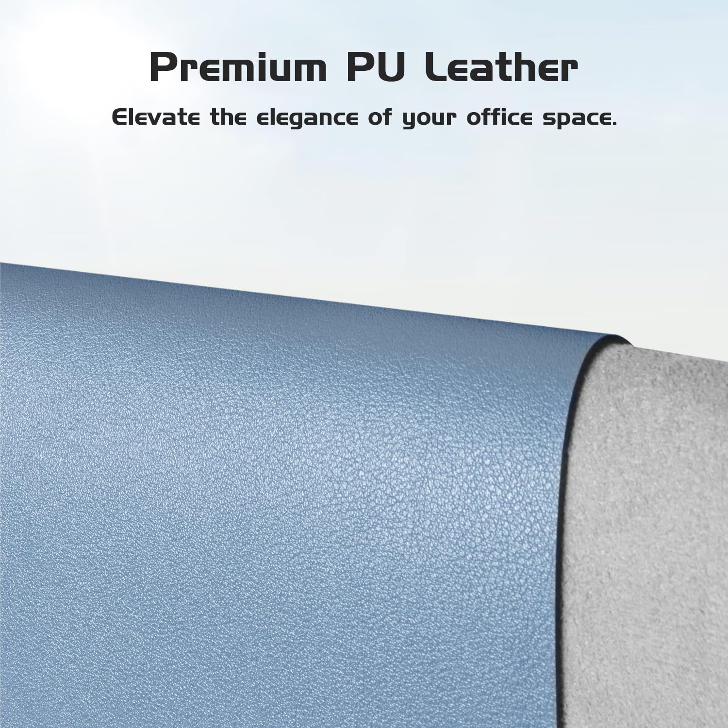 Aothia Leather Desk Pad Protector, Office Desk Mat, Large Mouse Pad, Laptop Desk Pad, Non-Slip PU Leather Desk Blotter, Waterproof Desk Writing Pad for Office and Home (Denim Blue, 47" x 24")