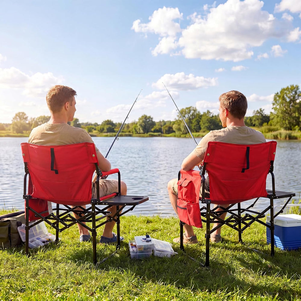 Romswi 2Pack Director Chairs for Outdoor, Folding Camping Chair, Compact Dire...