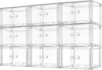 Vtopmart 9 Pack 18QT Clear Stackable Storage Drawers,Easily Assemble Closet Organizers,Plastic Storage Bins for Bathroom,Cabinet,Kitchen Pantry,Under Sink Organization(Medium)