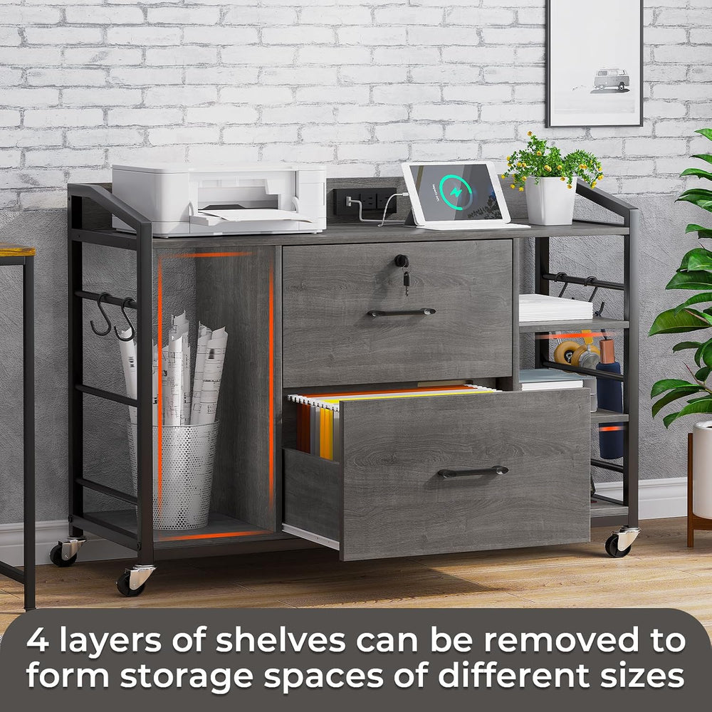 SEDETA 44" File Cabinet with Lock, Filing Cabinet fits Legal/Letter Size...