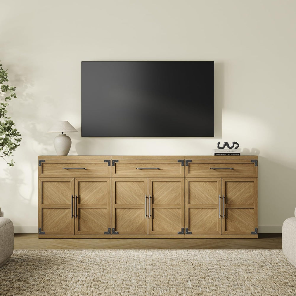 SICOTAS Buffet Cabinet with Drawer - Modern Sideboard Cabinet with Storage, W...