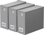 SpaceAid 3 Pack Bed Sheet Organizers and Storage, Foldable Sheet Organizer for Linen Closet, Sheets Set Folder Keeper with Window XL (Queen & King Size) Bedding Container (Gray, 3 Pack)
