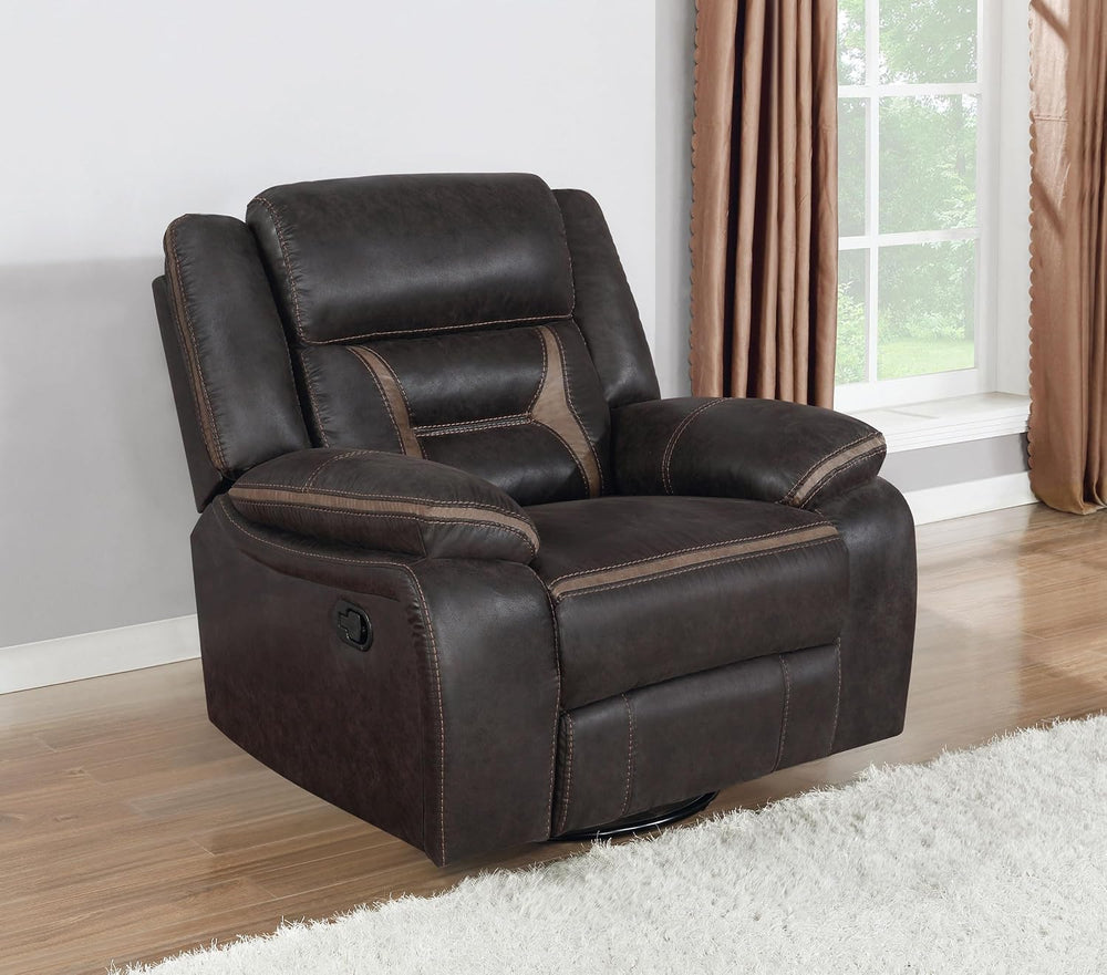 Coaster Home Furnishings - Greer - Leatherette Upholstered Swivel Glider Recl...