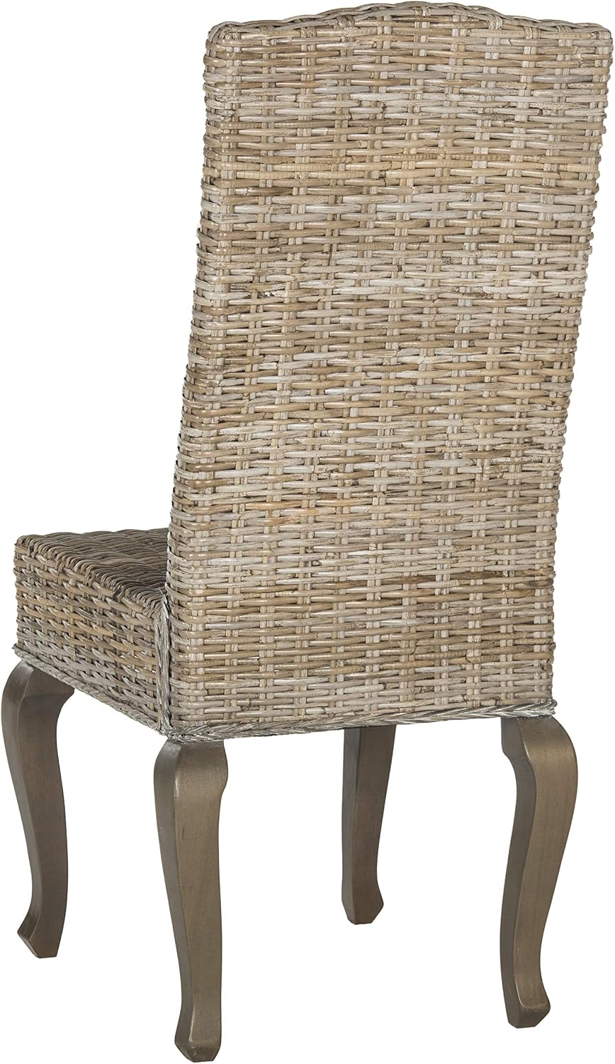 SAFAVIEH Milos Wood Dining Chair Set of 2, 18" Seat Grey SEA8018A