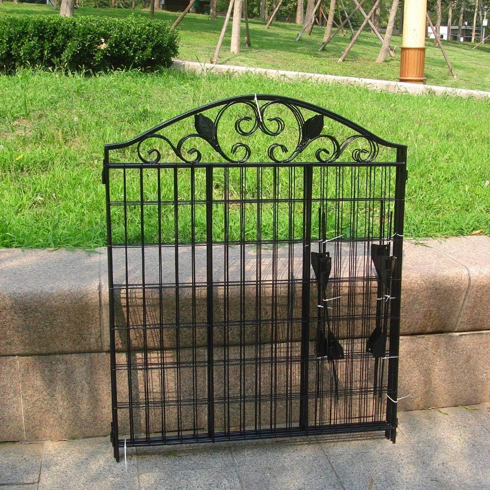 4 Pack 44" H 36" W (Linear Length 12 feet) Black Coated Heavy Duty ...