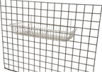 Only Garment Racks #5624C (Pack of 6) Chrome Wire Baskets for Grid Wall, Slat Wall or Pegboard - Merchandiser Baskets, Chrome Wire Basket 24" L x 12" D x 4" H (Set of 6) (Pack of 6)