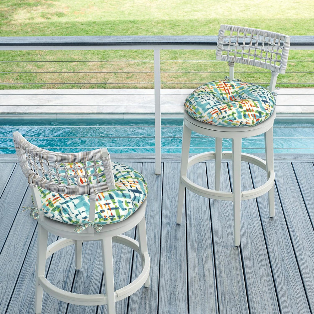 Outdoor Bistro Chair Cushions, Water Repellent Furniture Chair Pads Set of 2,...