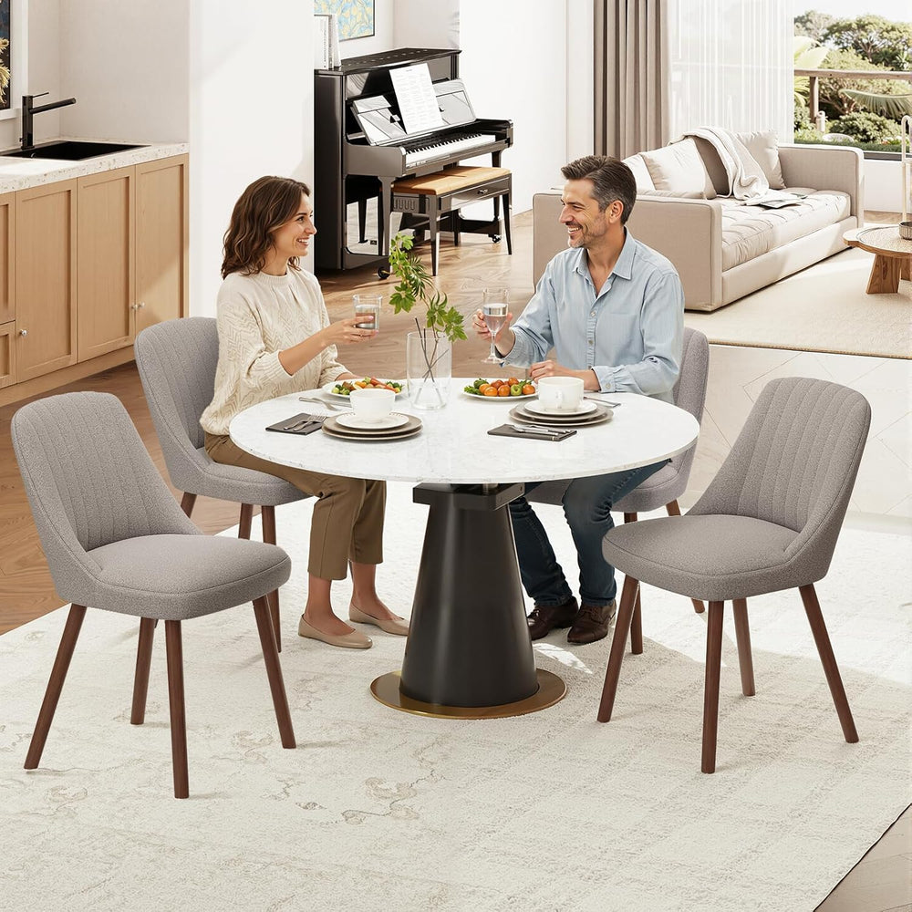 MALOL Upholstered Dining Chairs Set of 2, Modern Fabric Kitchen Chairs with B...