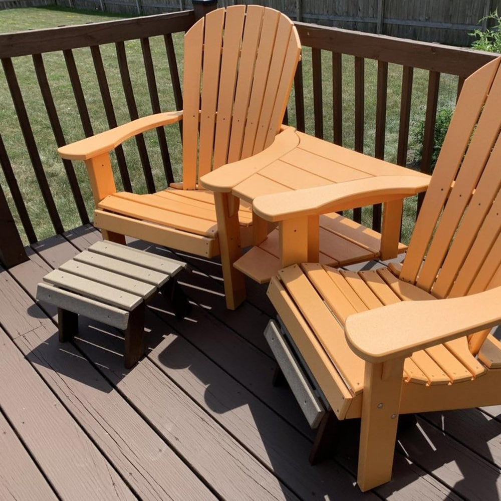 DutchCrafters Poly Outdoor Footstool - Amish Made Outdoor Furniture, Earth-Fr...