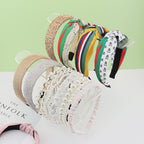 Bigfety Acrylic Headband Holder, 2 Pack Clear Headband Organizer Stand, Hair Accessories Storage (2-Tier & 2-Panel)