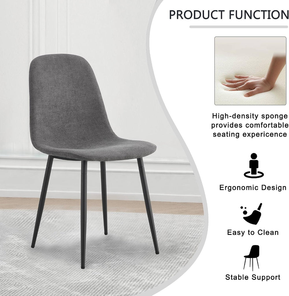 gopop 79" Solid Wood Dining Table Set for 8 with Fabric Chairs, Sturdy F...