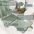 Bathroom Accessories Set - 25PC Sage Green Bathroom Set, Bathroom Set with Shower Curtain and Rugs, Sage Green Shower Curtain Set, Bathroom Accessory Set, Trash Can & Soap Dispenser