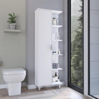 Modern Minimalist Cabinet, Contemporary Storage Locker with 1 Door and 9 Shelves,for Kitchen Home