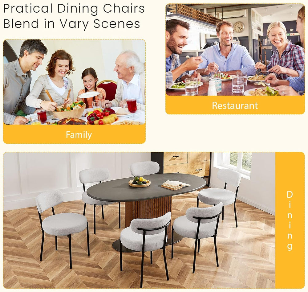 NEWBULIG Dining Chairs Set of 4, Mid Century Modern Dining Room Kitchen Side ...