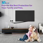 16.4ft 1/2inch Cord Cover, YCLYC Cord Protectors from Pets no Chew, Flexible Cord Covers for Pets, Easy Cable Management Sleeve, Wire Covers for Cords, Wire Protector for Pets, Audio, Computer