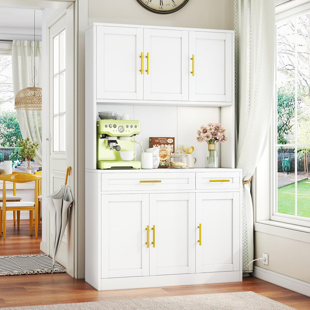 GAIOUS 71" Metal Kitchen Pantry Cabinet, Buffet Sideboard with Drawers |...