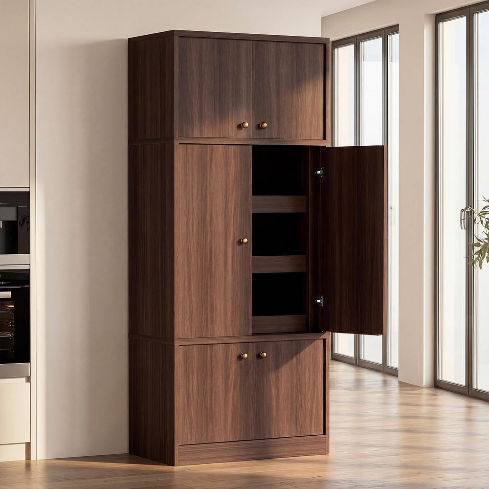 71 Inch Tall Kitchen Pantry Cabinet, Freestanding Storage Cabinet with Doors ...