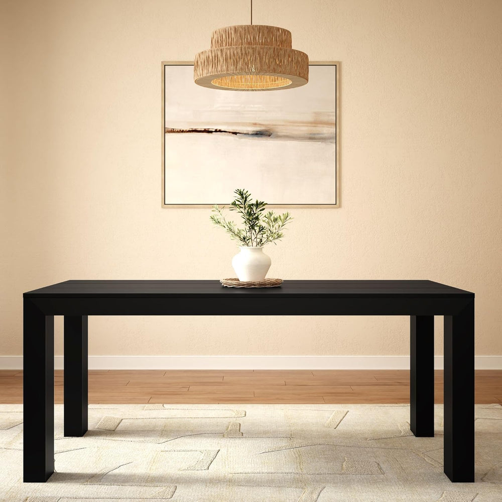 Plank+Beam 72" Modern Rectangular Dining Table, Solid Pine Wood Kitchen ...