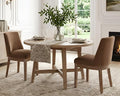 HNY Modern Dining Chairs Set of 2 with Comfortable Back Support, Farmhouse Soft Velvet Upholstered Kitchen Dining Room Chairs with Solid Wood Legs, Armless Accent Side Chairs for Living Room, Khaki