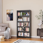 Book Shelf, 5-Tier Sturdy Bookcase, Adjustable Bookshelf, Large Capacity per Shelf, Modern Book Cases for Living Room, Home Office, Garage, Ideal for Home Organization & Stylish Upgrades