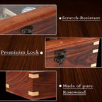 Wooden Watch Box for Men & Women, Watch Organizer & Display Case, Premium Long-Lasting Watch Holder for Storage, Elegant Gift for Watch Collectors (Glass Top, 3 Slots)