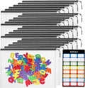 24pcs Mesh Zipper Pouch Bags, A5 9.4 x 6.9 Inches Reusable Zipper Bags Puzzle Storage Organizer Black Multipurpose for Travel Board Games Toys Office Supplies and Classroom Organization