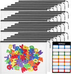 24pcs Mesh Zipper Pouch Bags, A5 9.4 x 6.9 Inches Reusable Zipper Bags Puzzle Storage Organizer Black Multipurpose for Travel Board Games Toys Office Supplies and Classroom Organization